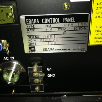 EBARA TURBO PUMP CONTROLLER 303 PWM-15M
